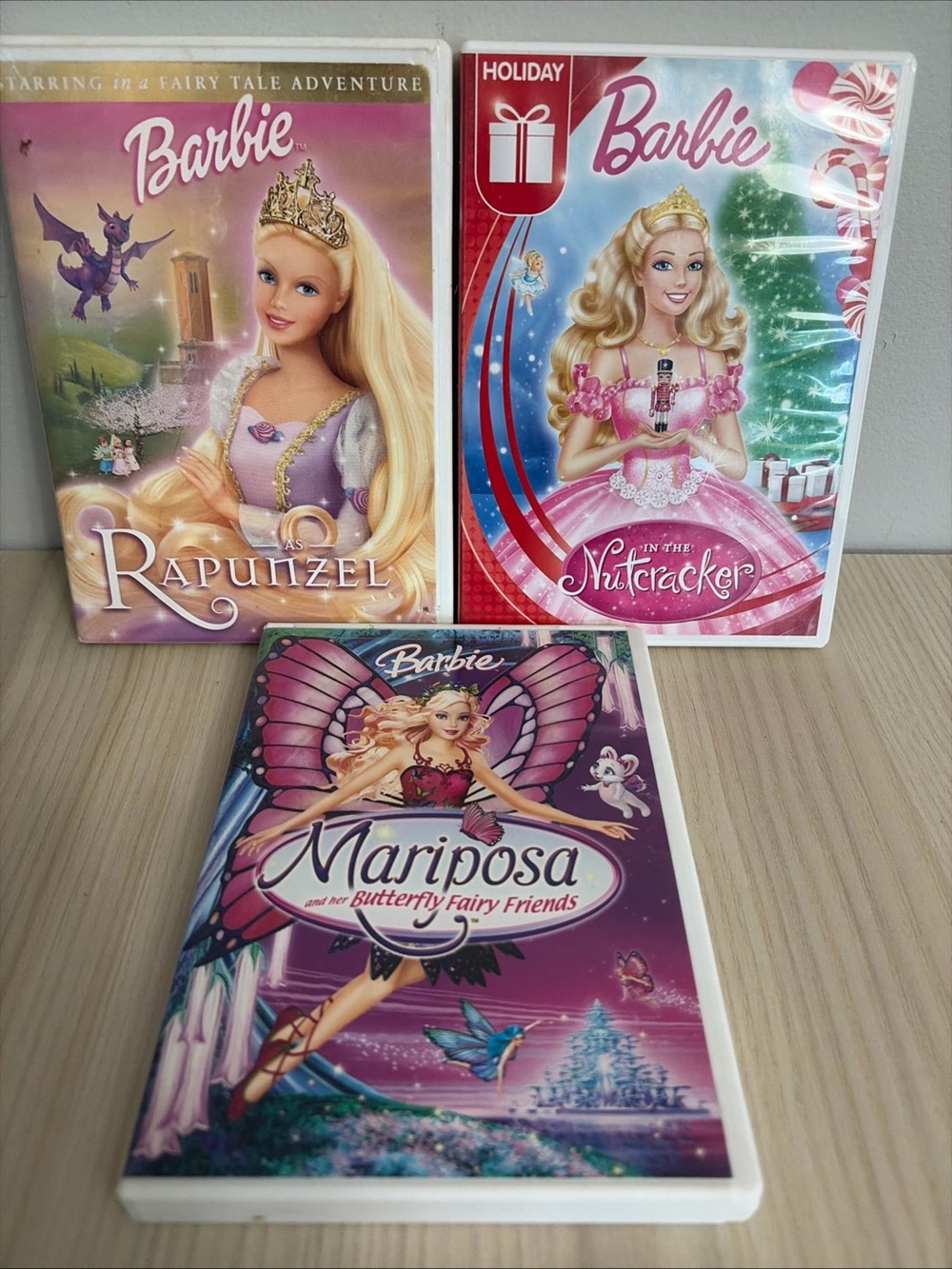 Barbie 3 DVD Movie Trio - Rapunzel-Nutcracker-Mariposa